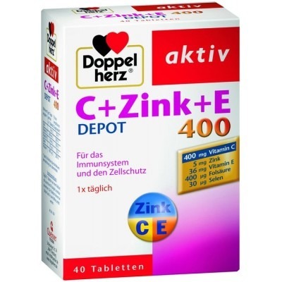 Doppelherz Aktiv Vitamin C+ Cink + E400 depo tablete a40
