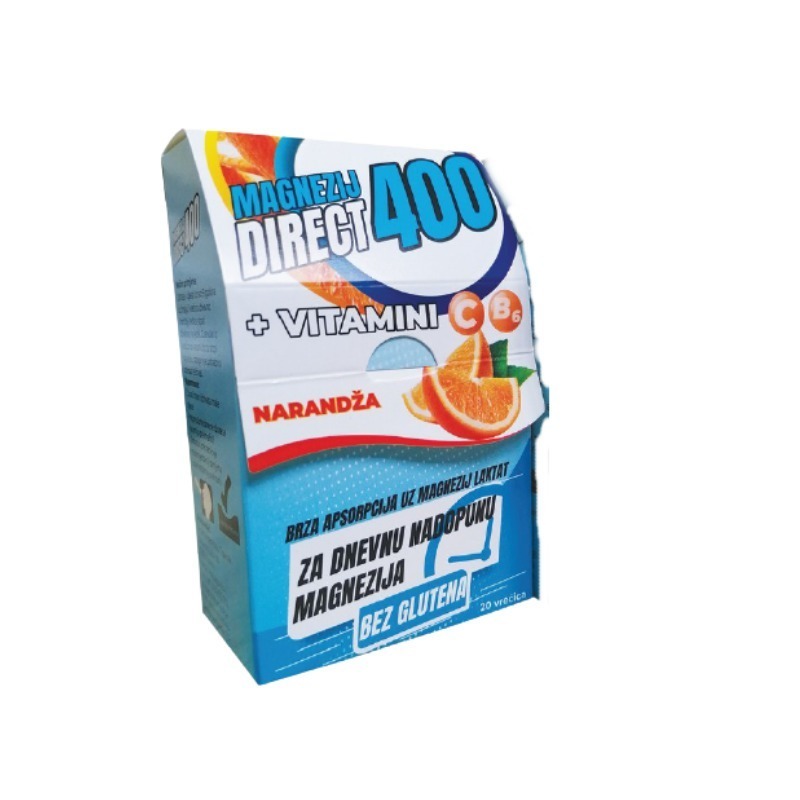 Pharmamed Magnezij direkt 400 + vitamin C +B6 vrećice a20
