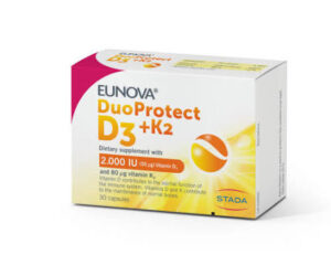 Eunova DuoProtect D3+K2 kapsule